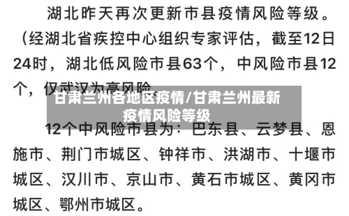 甘肃兰州各地区疫情/甘肃兰州最新疫情风险等级-第2张图片
