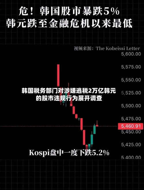 韩国税务部门对涉嫌逃税2万亿韩元的股市违规行为展开调查