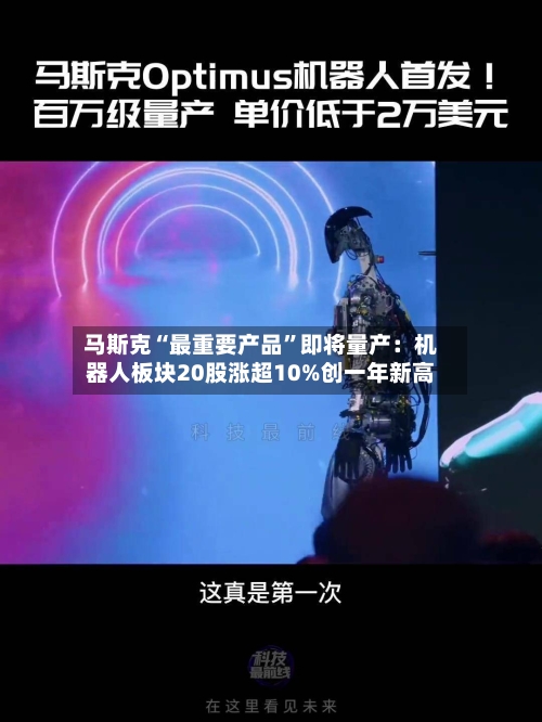 马斯克“最重要产品”即将量产：机器人板块20股涨超10%创一年新高-第2张图片