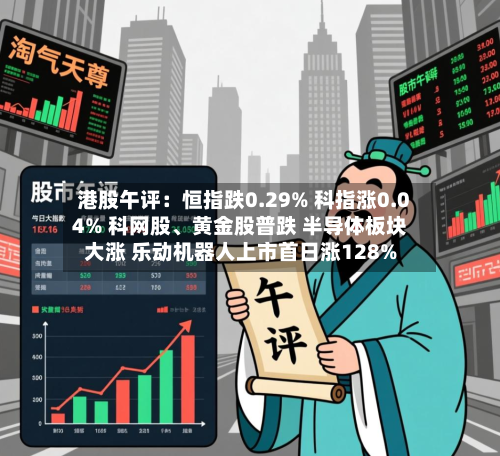 港股午评：恒指跌0.29% 科指涨0.04% 科网股、黄金股普跌 半导体板块大涨 乐动机器人上市首日涨128%-第3张图片