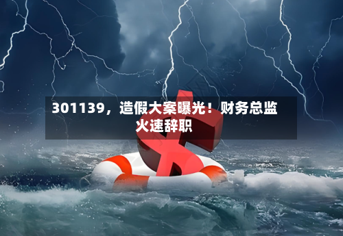 301139	，造假大案曝光！财务总监火速辞职-第2张图片