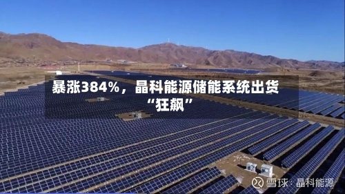 暴涨384%	，晶科能源储能系统出货“狂飙”-第2张图片