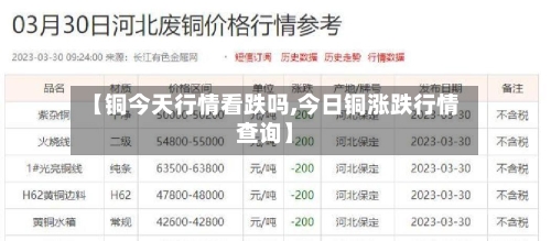 【铜今天行情看跌吗,今日铜涨跌行情查询】-第3张图片