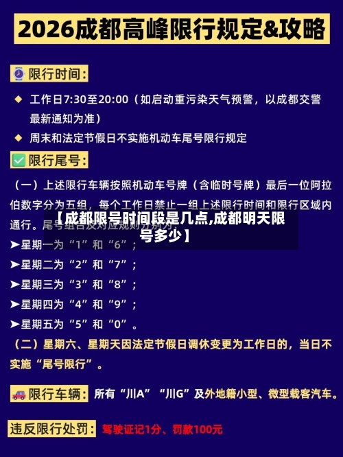 【成都限号时间段是几点,成都明天限号多少】