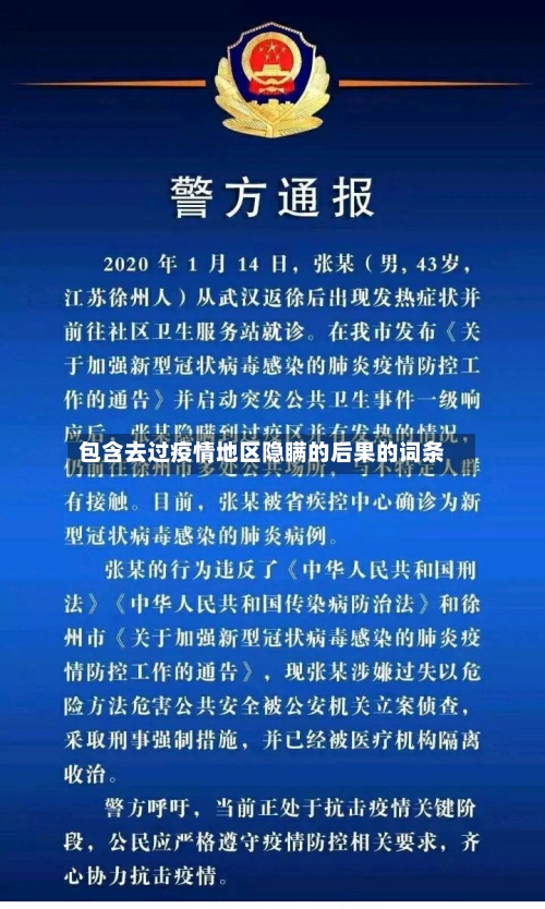 包含去过疫情地区隐瞒的后果的词条-第2张图片