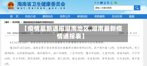 【疫情最新通报湖南地区,湖南最新疫情通报表】