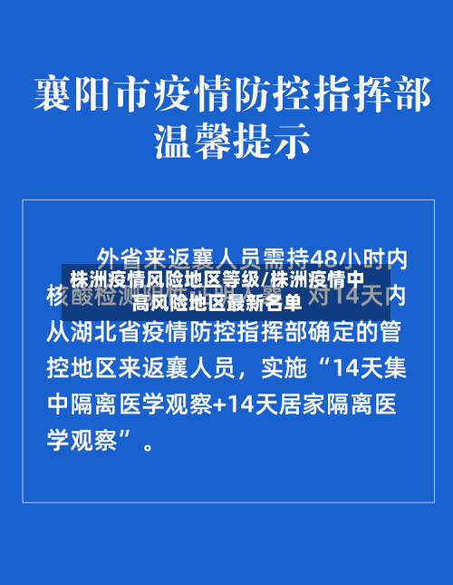 株洲疫情风险地区等级/株洲疫情中高风险地区最新名单-第2张图片