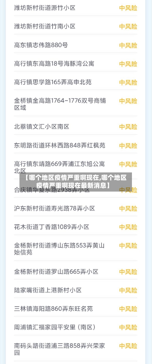 【哪个地区疫情严重啊现在,哪个地区疫情严重啊现在最新消息】
