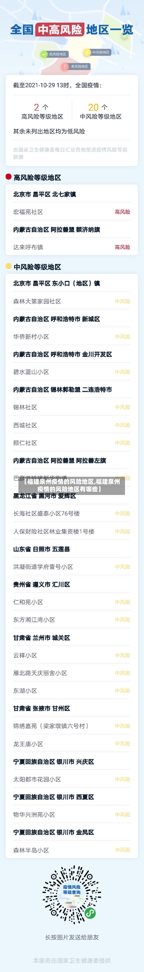 【福建泉州疫情的风险地区,福建泉州疫情的风险地区有哪些】-第3张图片